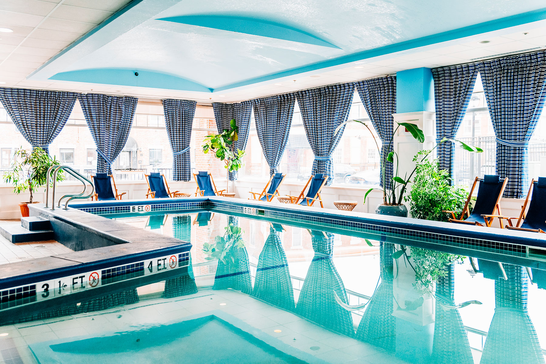 Heated indoor pool at Salem Waterfront Hotel