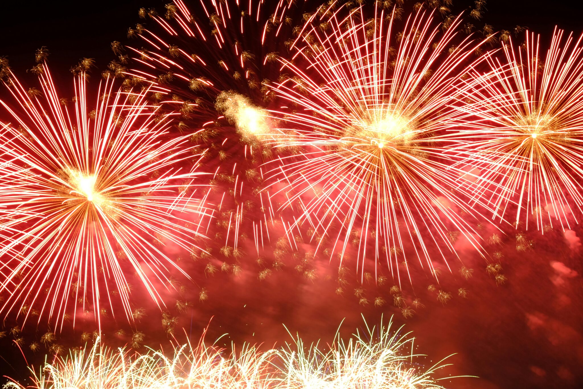 July 4th fireworks over Salem Harbor
